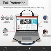 Dell Inspiron 14 5410 2-in-1 Laptop Sleeve, Leather Laptop Case for Dell Inspiron 14 5410 2-in-1 with Accessories Bag Handle (Blue)