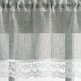 thumbnail image 4 of CHF Delicate Lace Valance & Tier Set Grey, 55" x 36", Adult, 4 of 4