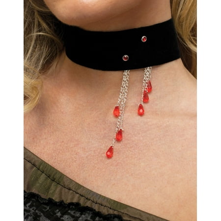 Vampiress Blood Drop Choker Jewelry Horror Adult Halloween Costume Accessory