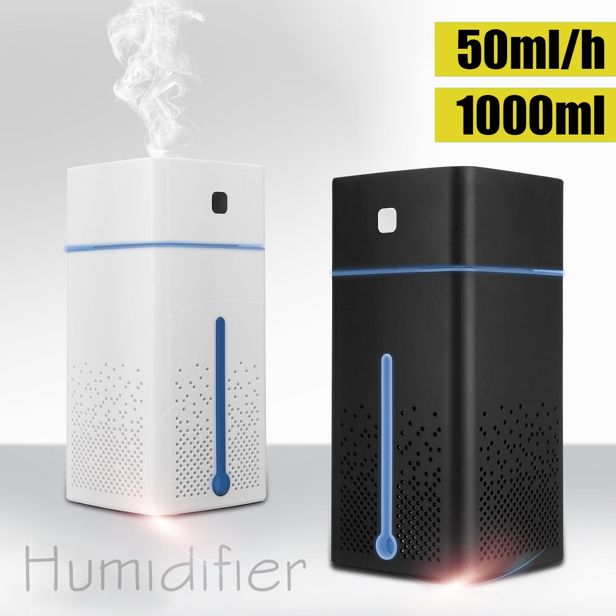 1000ml Wireless USB Dual Spray Humidifier Mist Air Diffuser Purifier For Room
