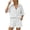 White-2, variant on Two Piece Outfit Women's Collar Half Button Short Sleeve Shirt Drawstring Waist Pocket Shorts Solid Crinkle Fabric Matching Set for Summer Beach Daily Vacation
