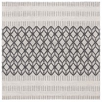 SAFAVIEH Vermont Wayne Trellis Area Rug, Ivory/Black, 6' x 6' Square
