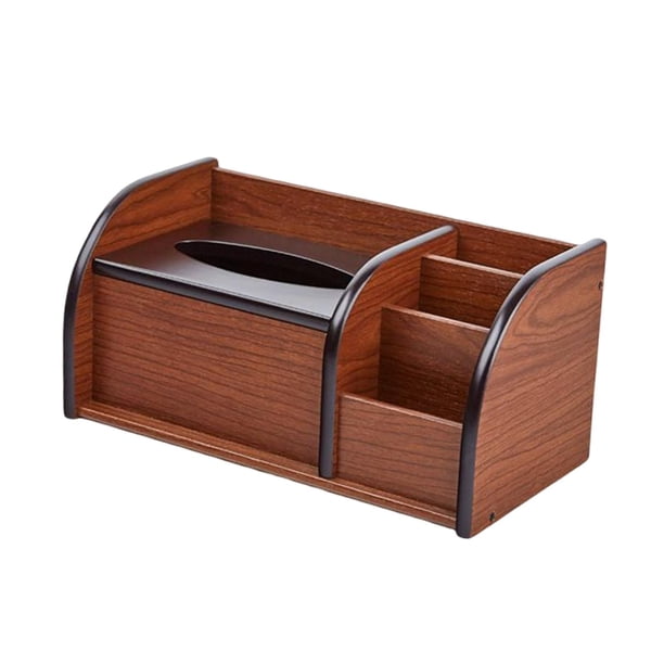Soporte para control remoto de TV, caja de almacenamiento para mesa de té, organizador de escritorio, organizador de cosméticos Estilo B