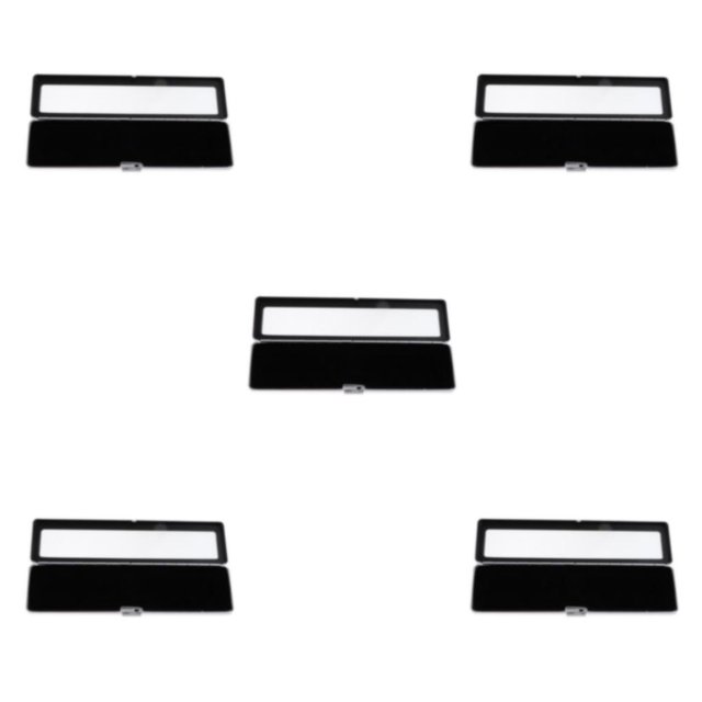 maskred Metal Jewlery Case Display Box Organizer Storage for Diamond Silver 5Set