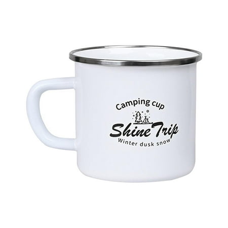

Fovolat Camping Mugs|Enamel Mug Camp Drinking Cups|Modern Pattern Campfire Style Mug for Camping Fishing Picnic Hiking Home Office