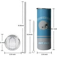 thumbnail image 5 of Detroit 20oz Skinny Tumblers with Lid and Straws, Travel Coffee Mug, Stainless Steel, Insulated,Classic Collection Gifts for Men Women Fans., 5 of 6