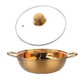 thumbnail image 4 of Olla caliente con divisor, olla Shabu Shabu, olla de cocina, utensilios de cocina gruesos, olla caliente de acero inoxidable para reunión familiar en oro, 4 of 9
