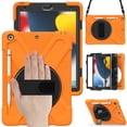 thumbnail image 2 of XYX Case for iPad 9th/8th/7th Gen 10.2 inch 2021/2020/2019 with 360 Degree Rotating, Hand Strap, Shoulder Strap, Orange, 2 of 7