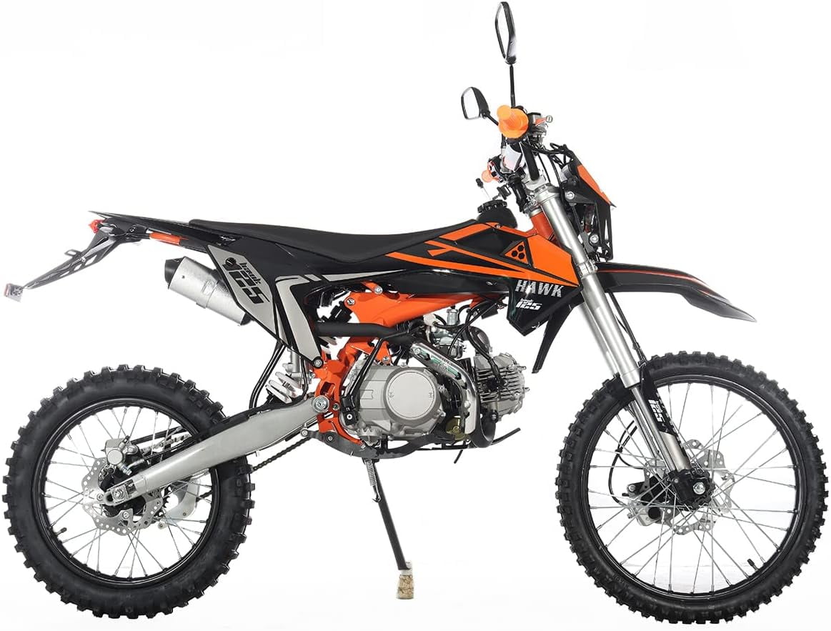 X-Pro Brand New 125cc Dirt Bike, All Lights 4 Manual Transmission Electric/Kick Start, 19"/16" Tires