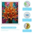 thumbnail image 3 of Diamond Art Kit for Adults, Orange Lilies Colorful Geometric Background Diamond Painting for Adults Beginners, 5D DIY Diamond Art Painting Kits, Colorful Diamond Painting Craft for Home Decor 12x16, 3 of 7
