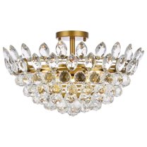 Emilia 20 inch flush mount in brass