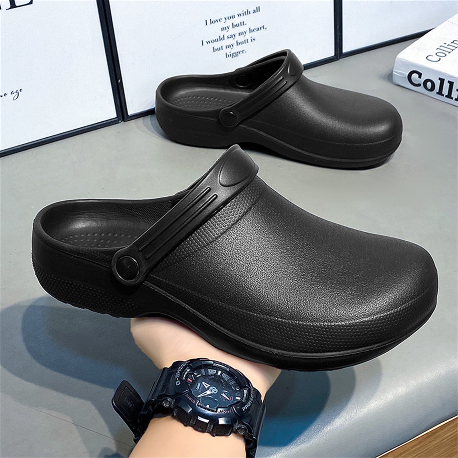 Men's Summer Non-slip Solid Surgical Clogs Shoes-Lightweight Men's Summer Non-slip Solid Surgical Clogs Shoes-Lightweight