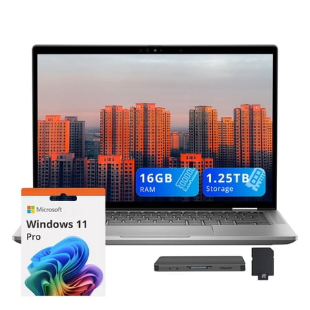 Dell Latitude 7450 Ultra Lightweight 14" FHD+ Business Laptop, Intel Ultra 7 165H, Intel Xe LPG Graphics, 16GB RAM, 1.25TB Storage (256GB SSD SSD+1TB Dock Station), Backlit Keyboard, Win 11 Pro, Gray