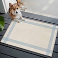 thumbnail image 4 of Blue Striped Bathroom Mats 2x3 FT, Non Slip Small Kitchen Mat, Farmhouse Beige Geometric Minimalist Washable Soft Backed Front Door Throw Rugs Non-Shedding Indoor Outdoor Doormat for Entryway Sink, 4 of 8