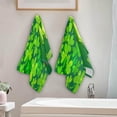 thumbnail image 4 of SKYSONIC 2 Pack Green St Ribbon Hand Towels, Ultra Soft and Absorbent, Saint Patrick's Day Decorative Fingertip Towel for Home, Bathroom, Kitchen, 28.3"x14.4", 4 of 5