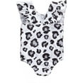 thumbnail image 3 of Styles I Love Baby Toddler Girls Leopard Ruffled One-Piece Swimsuit White Bathing Suit Beach Swimwear (18-24 Months, Grey Leopard), 3 of 5