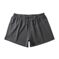 thumbnail image 4 of Men's Casual Shorts M Sportswear for Men Memory Mens Basketball Shorts Men Baggy Workout Trunks Mens Sheer Button below Knee Athletic with Pocket Summer Solid Dark Gray 3XL, 4 of 4