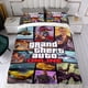 thumbnail image 4 of Grand Theft Auto GTA Conjunto de sábanas temático, trío de piezas, cómodo y amigable con la piel, diseño único, regalo de decoración para el hogar para familiares, amigos y fans, 90 cm * 190 cm, 4 of 6