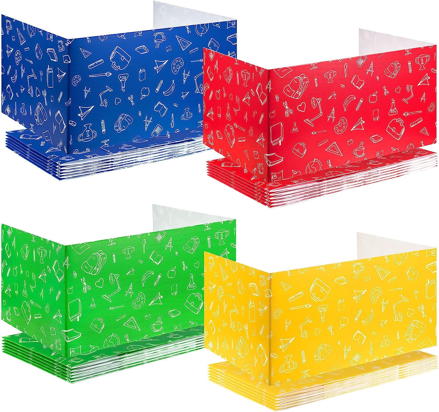 24 Pack Shields for Student Desks Test Desktop Dividers Large Privacy