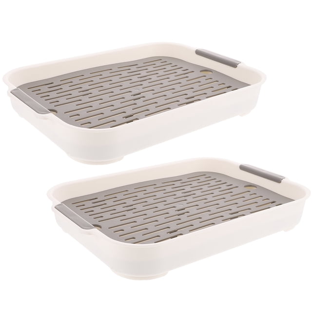 Minkissy 2Set Small Animal Litter Box for Rats Grey Color Rectangular Shape Washable