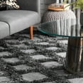 thumbnail image 5 of nuLOOM Francene Diamond Trellis Shag Area Rug, 4' x 6', Francene Dark Grey, 5 of 5