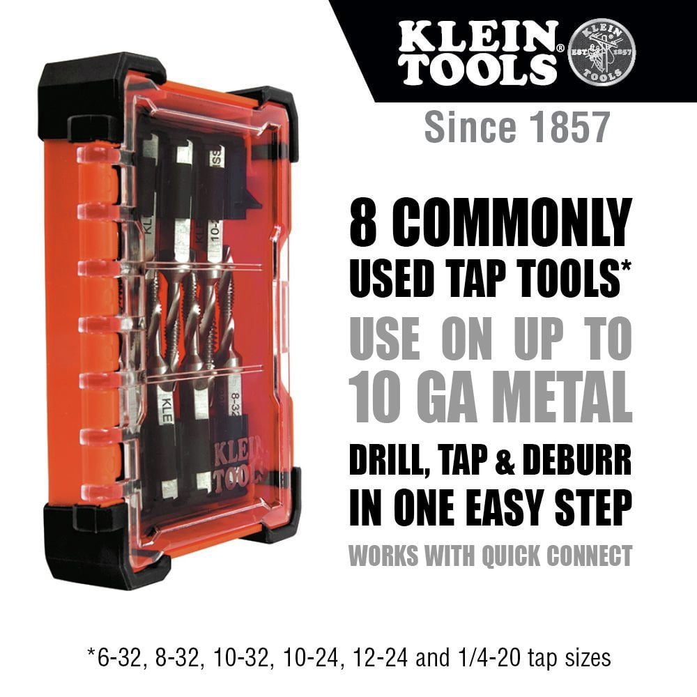 Klein Tools High Speed Steel Drill and Tap Bit Set 8 pc.