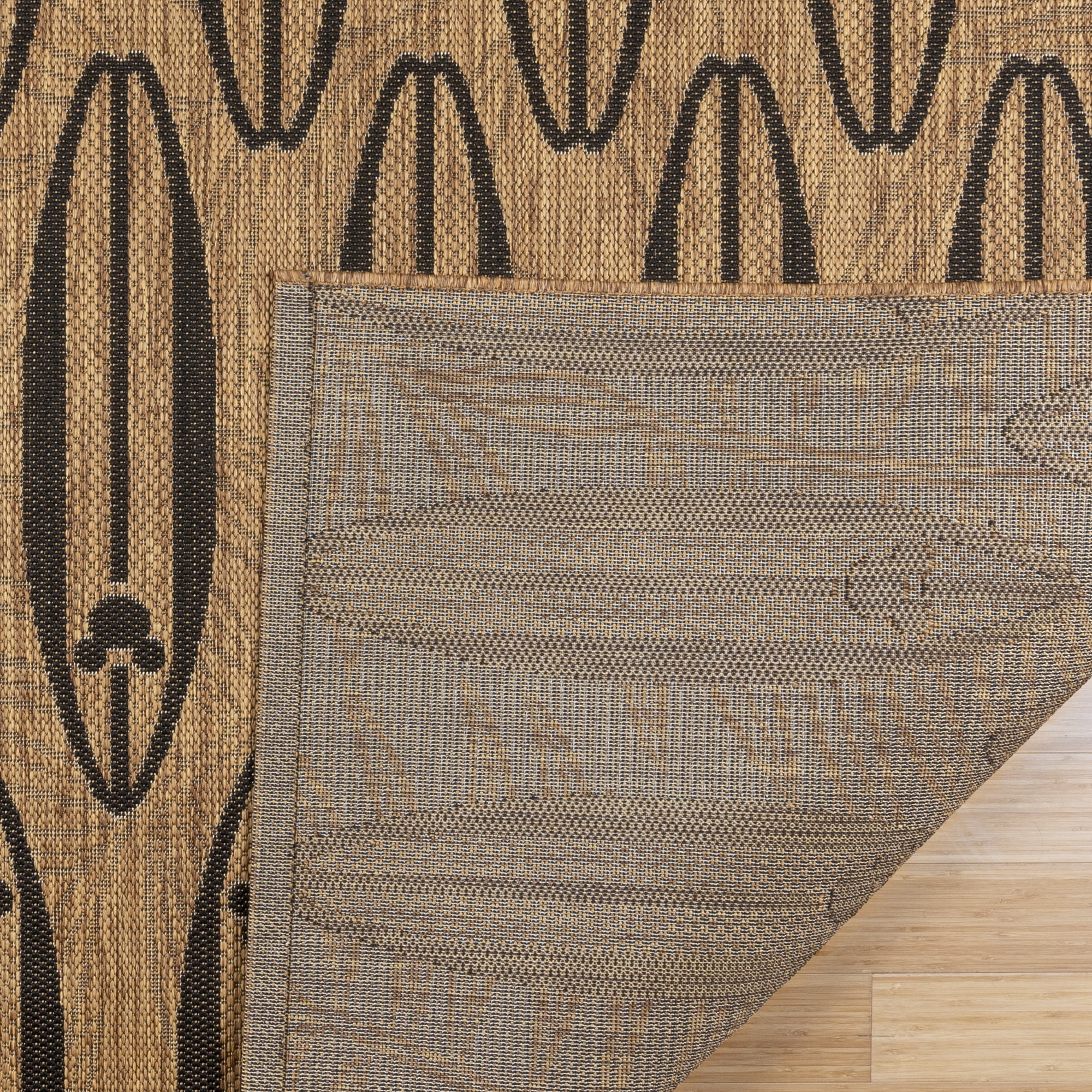 Disney Outdoor Surfboard Coastal Graphic Chestnut/Black Area Rug, 2x6 Runner