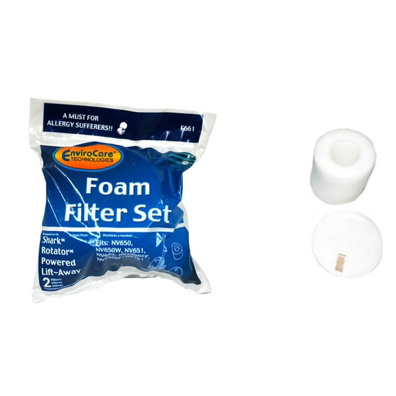 Envirocare Foam Vacuum Filter Set Designed To Fit Shark Rotator Powered Lift Away F661