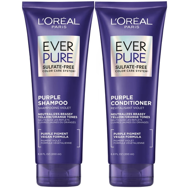 EverPure Brass Tоning Purрle Sulfate Frеe Shаmpoo and Conditioner, 6.8 fl Oz (Set of 2) 6.8 Fl Oz (Pack of 2) - Shampoo & Conditioner set