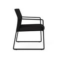 thumbnail image 5 of Pemberly Row Reception Waiting Room Oversize Guest Chair in Black Steel & Black, 5 of 5