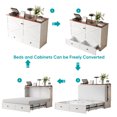 thumbnail image 6 of BALUS Queen Size Murphy Bed Queen with Storage, Folding Bed with Charging Port, White(No Mattress), 6 of 6