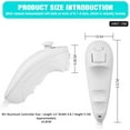 thumbnail image 3 of 2 Pack Wii Nunchuck Controllers, kiwitatá Nunchuk Replacement Video Games Gamepad Controller for Wii Wii U Motion Remote Controllers, 3 of 7