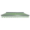 thumbnail image 4 of ALEKO Parasol Demi-Cassette Auvent de Terrasse Rétractable 10x8 ft Rayures Blanches Vertes, 4 of 5