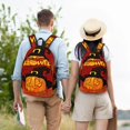 thumbnail image 4 of Xecao Halloween Pumpkin Canvas College Laptop Backpack, a durable rucksack designed for both men and women, ideal for travel, school, and daily use-Small, 4 of 5