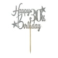 thumbnail image 2 of Glittered Elegance Happy 30th Birthday Glittered Cake Topper - Party Supplies Decorations Decor (30th Birthday, Silver), 2 of 5