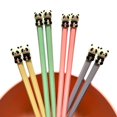 thumbnail image 3 of THY COLLECTIBLES 4 Pairs Colorful Fiberglass Non-Slip Reusable Family Chopsticks Dishwasher Safe, Perfect for Chinese, Korean & Japanese Meals - 2 Short 7.8", 2 Long 9.5" Pandas, 3 of 4
