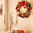 thumbnail image 4 of QJUHUNG Couronne de Noël Récif pour Porte d'Entrée Fenêtre Guirlande Artificielle de Pin de 12 Pouces avec Nœud Cloches Baies Rouges Cadeaux de Fleurs pour Décoration de Fête de Noël Porte d'Entrée Fenêtre Mur Couronne, 4 of 5