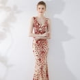 thumbnail image 3 of Vestido de noche de verano, vestido largo ajustado, vestido de cola de pez para novia, vestido de moda para banquetes para mujer, 3 of 5