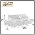 thumbnail image 5 of Williamspace 85.4" Modern Sofa Couch,Luxury Sofa Couch with 2 Movable Heavy Backrest and Pillows,Leisure Chaise Sofa for Apartment Living Room,Beige, 5 of 6
