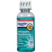 Equate Blue Mint Antiseptic Mouthrinse, 3.2 fl oz 2 pack