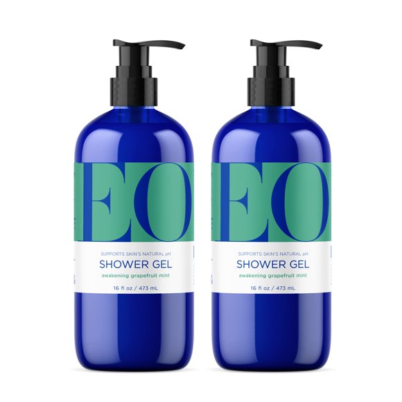 Gel de ducha y gel de baño EO Pomelo y menta 480 ml (paquete de 2)