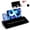 Black, variant on VUSIGN Desk Whiteboard with Storage, Dry Erase Board for Desk with Keyboard Stand, Desktop Whiteboard Organizer with Marker Holder for Home Office