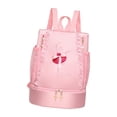 thumbnail image 4 of Bolsa de ballet, bolsa de baile, mochila duradera con encaje, mochila para niños, bolsa para zapatos de baile, bolsa de ballet para niña, para cumplea bordado rosa, 4 of 8