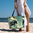 thumbnail image 6 of Balery Bull Charging Through Waves Beach Travel Bag - Water-Resistant, Large Capacity Lightweight Tote with 7 Pockets for Women and Men - Perfect for Beach, Pool, Gym, and Travel, 6 of 7