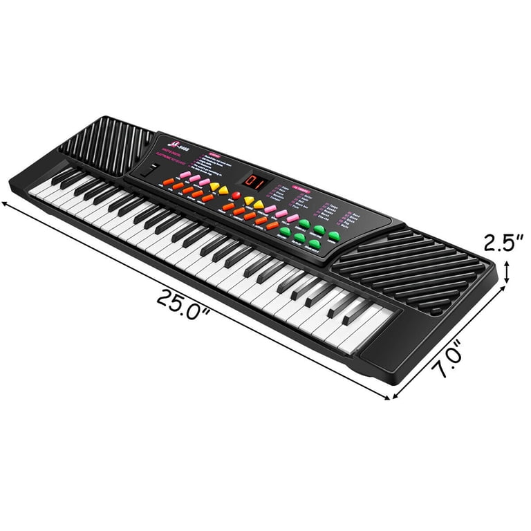 Costway 54-Key Electronic Keyboard, Portable Piano Organ with Mic Costway 54-Key Electronic Keyboard, Portable Piano Organ with Mic