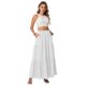 thumbnail image 5 of TaTaai Women's Summer Solid Color High Waist Pleated Maxi Half Skirt Casual Elegant Flowy Skirt with Pockets and Waist Belt Gift, 5 of 7