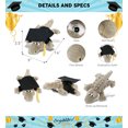 thumbnail image 3 of DolliBu Grey Alligator Small Graduation Plush Toy - Super Soft Graduation Stuffed Animal Dress Up with Gown and Cap with Tassel - Cute Congratulatory Graduation Gift - 14 Inches, 3 of 6