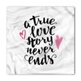 thumbnail image 1 of Saying Bandana, True Love Story Hearts, Unisex Head and Neck Tie, by Ambesonne, 1 of 2