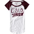 thumbnail image 1 of Aeropostale Womens Shimmer Aero Est New York Graphic Camiseta, Rojo, X-Small, 1 of 1