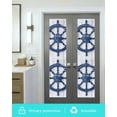 thumbnail image 5 of Window Privacy Film Blue Coastal Stained Glass Window Film Decorative Sun Block Window Cover Nautical Summer Beach Ocean Window Clings Static Adhesive Sticker for Bathroom 17.7"x78.7", 5 of 7